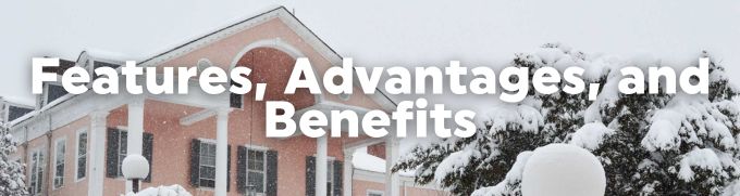 Features Advantages Benefits title header